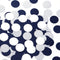 Navy-Blue White-Silver Party Decorations Confetti - 300pcs Glitter Paper Decor for Graduation, Birthday, Wedding, Baby