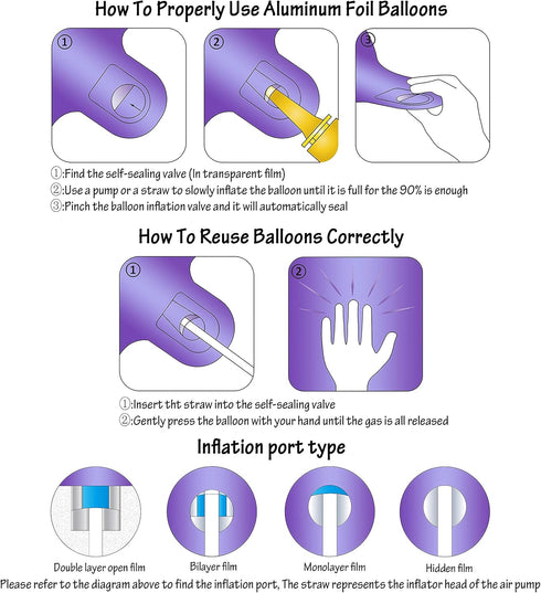 CHANGZHONG 40 Inch Purple Number Helium Foil Birthday Party Digit Balloon (Purple 2)