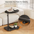 TV Tray Table with Infinite Adjustable Height - C-Shaped Sofa End Side Table for Snack Laptop Desk Small Spaces (Black)
