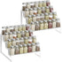 Set 2, Countertop SR04L2WW YATINEY Spice Rack, Wooden Display Riser Stand, of Perfume Organizer, Vanity Display Stand