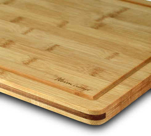 Heim Concept Organic Bamboo Cutting Boards for Kitchen Extra Large Chopping Board with Juicy Groove Perfect for Meat, Vegetables, Fruits, Cheese (18x12x3/4)