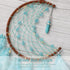 Dremisland Moon Dream Catcher - Handmade Feather Wall Hanging Ornament with Fairy Lights for Kids Bedroom Decor