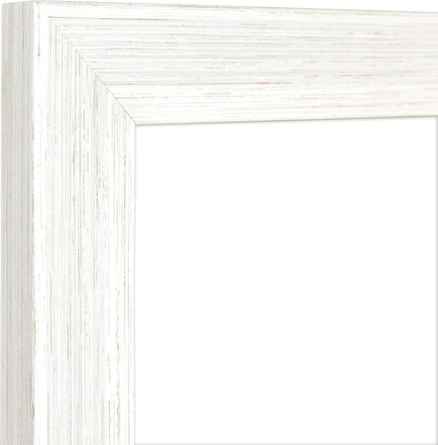 MCS Museum Poster Frame 16x20, White Woodgrain, Vertical & Horizontal Wall Hanging for Photos & Art Prints