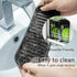 Silicone Sponge Holder Kitchen Sink Organizer Tray Dish Caddy with Soap Dispenser, Scrubber Spoon Holder (Black, 2 Pack)