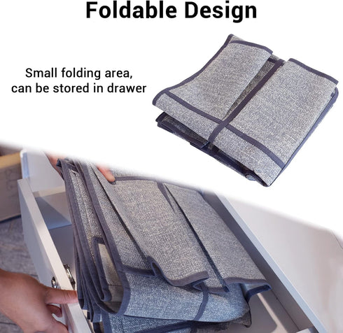homyfort Over the Door Shoe Organizer, Hanging Rack with 24 Extra Large Fabric Pockets for Closet, Grey 61.4''x22''