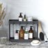 Simple Houseware 2-Tier Under Sink Organizer Storage Tray with Hooks, Black