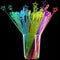 100 Pieces 9.1 Inch Plastic Swizzle Sticks Cocktail Stirrers for Bar, Disposable Multicolor Star Top
