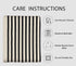 IOHOUZE Black Beige Striped Rug - 2'x3', Small Washable Area Rug for Front Porch, Indoor/Outdoor, Doormat for Entryway