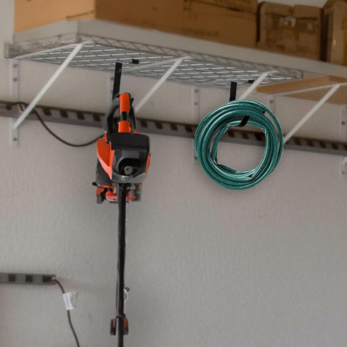 Bike Hooks for Garage Ceiling Mount Rack – Heavy Duty 4X8 Overhead Storage Rack for Ceiling Hanging Bicycles