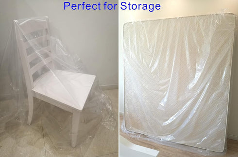 ComfortHome Mattress Bag for Moving and Storage, Clear, Twin and Full Size, 2 Pack
