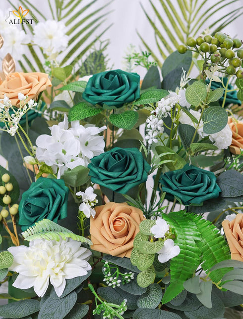 50pcs Artificial Flower, Real Touch Foam Roses Decoration for Wedding Bridesmaid Bridal Bouquet Centerpieces