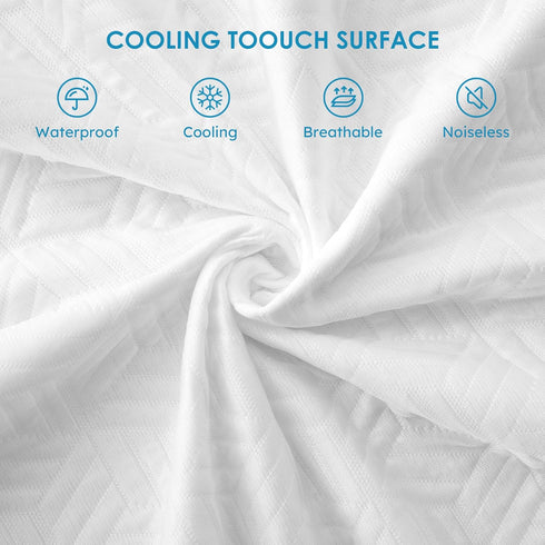 Cozymaker Queen Size 100% Waterproof Mattress Protector, Cooling Mattress Pad Cover, 3D Air Fabric