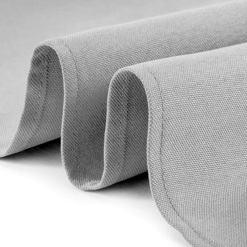 Lann's Linens - 90" x 132" Premium Tablecloth for Wedding/Banquet/Restaurant, Rectangular Polyester Fabric - Silver