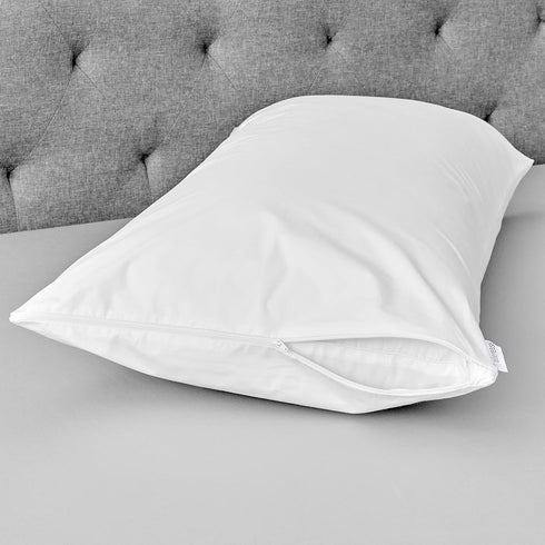 AllerEase Hot Water Wash Breathable Pillow Protector, Standard/Queen Size, 2 Pack, White