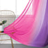 KOUFALL Kawaii Room Decor - Pink and Purple Ombre Kids Curtain Rod Pocket Small Curtains for Girl Bedroom, 45 Inch