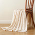 Battilo Cream Ivory Cable Knit Throw Blanket for Couch, Super Soft Warm Cozy Decorative Knitted Throw 50"x60"
