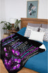 Vajrapani Butterfly Blanket - Gift to Granddaughter from Grandma, Soft Flannel Throw, Lightweight and Warm, 50"x40" for