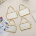 JUXYES Mini Brass Wall Hanging Photo Frame Set of 4, Double Glass Floating Frame for Artwork, Picture, Pressed Flower,