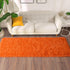 Soft Runner Rugs for Bedroom Hallways, 2x6 Orange Fluffy Shag Throw Area Rug Non Slip for Bedside Dorm Living Room