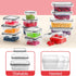 Skroam 36 Pack Food Storage Containers, 18 Airtight Kitchen Storage & Lids, BPA-Free Meal Prep with Labels