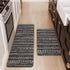 Kitchen Mats Cushioned Anti Fatigue, Non Slip 2 Piece Memory Foam Kitchen Mat Set for Sink, Laundry, Office, Black