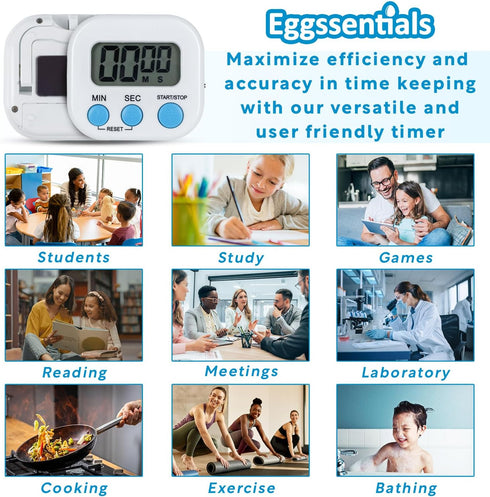 Kitchen Timers for Cooking and Baking - Big Digital Numbers and Loud Alarm for Cooking, Classroom, and Office