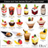 DLux 50 x 2oz Square Mini Dessert Cups with Spoons, Clear Plastic Parfait Appetizer Cup for Tasting Party
