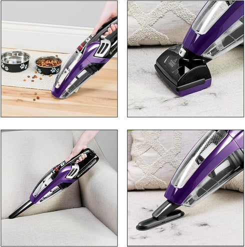 3 Pack Handheld Vacuum Filter Replacement for Bissell Pet Hair Eraser Lithium Ion Hand Vacuum, Includes 1 Brush