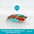 Sistema To Go Multi Split Meal & Food Container with Dividers & Clips, 820ml, BPA-Free, 1 Container, Color May Vary