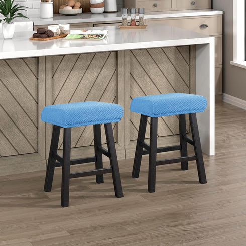 LIULIWEIFA Set 4/2/1 Counter slipcover,Black,2pcs Bar Stool Covers Rectangle of Saddle Bar Stool Covers Slipcover Stool