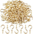 Aylifu Mini Ceiling Screw Hooks, 100 Pieces 1/2 Inch Gold Cup Hooks for Hanging Plants, Mugs, Arts, Decorations