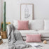 UGASA Velvet Pillow Covers Soft Striped Decorative Throw Cushion Case with Hidden Zipper for Valentine's Day Couch