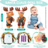 SdeNow Singing Dancing Christmas Reindeer Plush Toy Animated Musical Rudolph Red Nosed Reindeer with Music Festive
