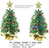 24 Inch Tabletop Mini Christmas Tree, Miniature Pine Tree with Hanging Ornaments, Battery Operated