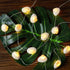 Natural Beach Seashell String Lights 13.85 Ft 40 Warm White LED Battery Operated Ocean Lights