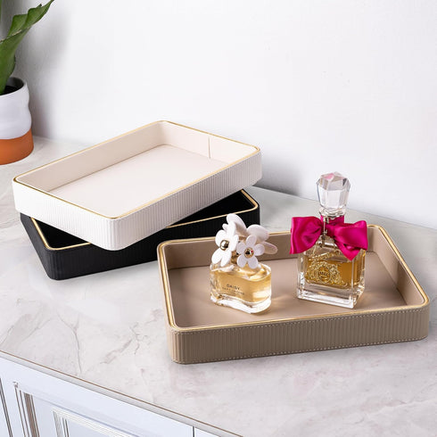 ZHEM Countertop| Perfume Tray Valet Tray Night Stand Bedside Organizer| Perfume Organizer Catchall| Perfume Trays