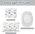 lasoftan Set 3 Set Kids Sheet Twin Size Pcs, Boys Sheet with Blue Excavator Car PatternKids Boys Twin Fitted