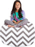 X-Large-48 Posh Creations Stuffable Kids Stuffed Animal Storage Bean Bag Chair Cover - Childrens Toy Organizer