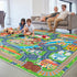 4'x5'/ 48"x60" Car Rug Play Mat for Kids Toy Cars, Road Traffic Playmat for Kid Bedroom, Non-Slip Machine Washable Town