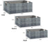 Fabric Storage Bin Box, Collapsible Cotton Linen Cube with Wooden Handles - Decorative Organizer for Clothes and