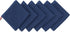 Mia'sDream 6 Pack Natural Cotton Dish Towels, Soft Absorbent Waffle Weave Kitchen Cloths, 12"x12", Navy Blue