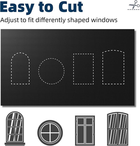 40"59" Cut,100% 2Pack NIGHTON Portable Blackout Curtains Strong Hook and Loop Tape Strips with Adhesive,Black out