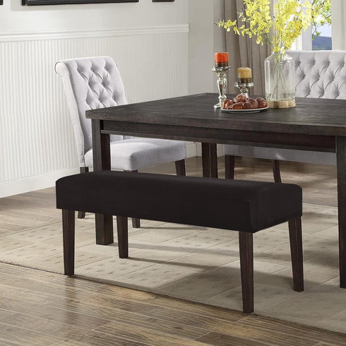 WOMACO Stretch Spandex Dining Room Bench Cover, Upholstered Seat Cushion Slipcover for Kitchen - Seat Protector