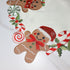 90 inches Gingerbread Table Runner Christmas Runners Embroidered Decorations Candy Cane Long for Kitchen Dinning Coffee