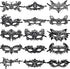 15 Packs Women's Sexy Flexible Lace Masks, Eye-mask for Ball Party Venetian Masquerade Costume - Black