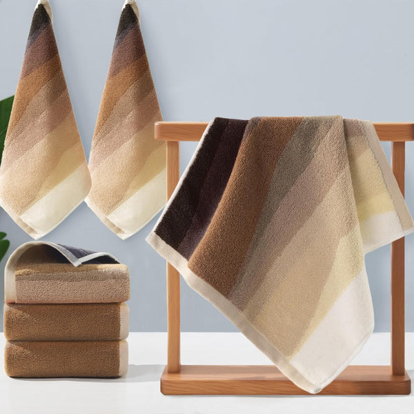 VOOVA & MOVAS Brown Washcloths 6 Pack - 100% Cotton | 480GSM