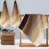 VOOVA & MOVAS Brown Washcloths 6 Pack - 100% Cotton | 480GSM