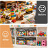 Blissleaf 6 Pack Extra Large Clear Toy Storage Bag with Name Tag,Waterproof PVC Toy Organizer Bags with Zipper & Manual