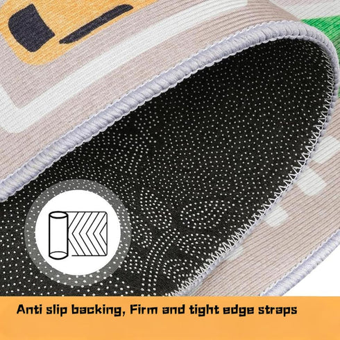 Jngred Mat(80120cm/3247in) Kids Car Rug Playmat with Non-Slip Rubber BackingCar City Life Road CarpetChild Car Traffic