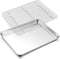 TeamFar Baking Sheet with Rack, 17.6 x 13 x 1 Inch Stainless Steel Cookie Sheet with Cooling Rack Set